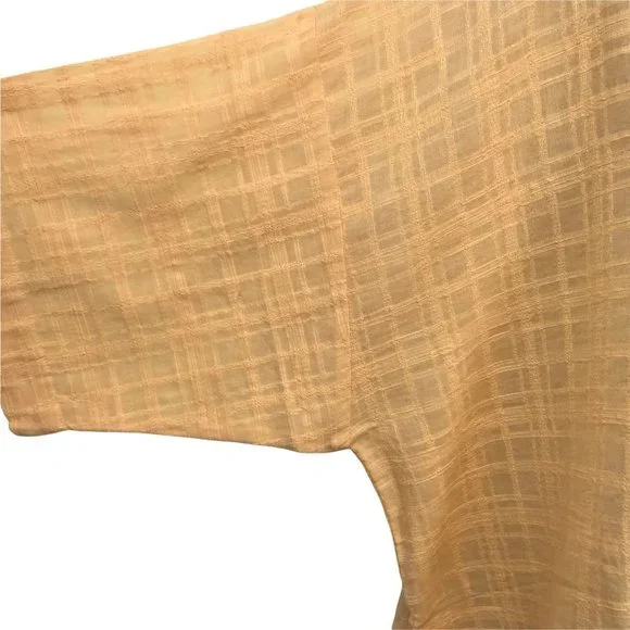 J. Jill Womens Plaid Boxy Lightweight Gauze Pullover Kimono Blouse Top Size L - Picture 3 of 9